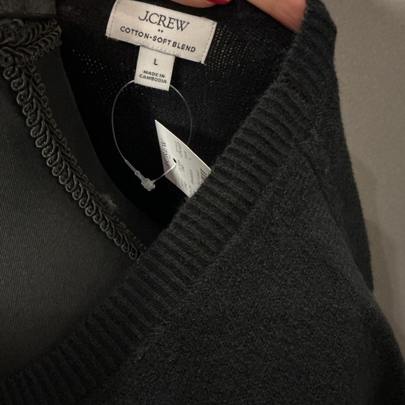 J. Crew Black Short Sleeve Sweater - Size L - Picture 5 of 6